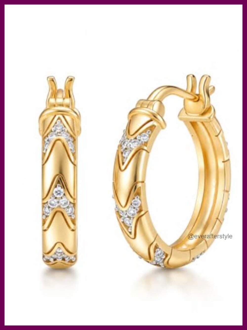 14K Gold Plated Hoop Earrings Huggie 20mm